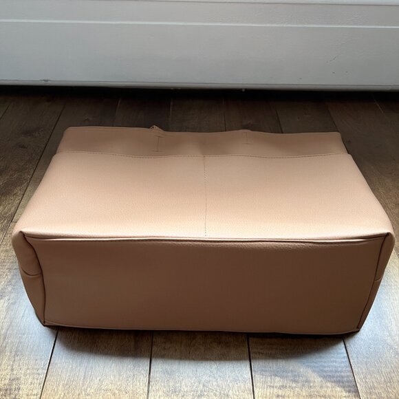 Bon Voyage Beige Brown Large Shoulder Tote Bag with Coin Purse - NWT - Picture 4 of 8